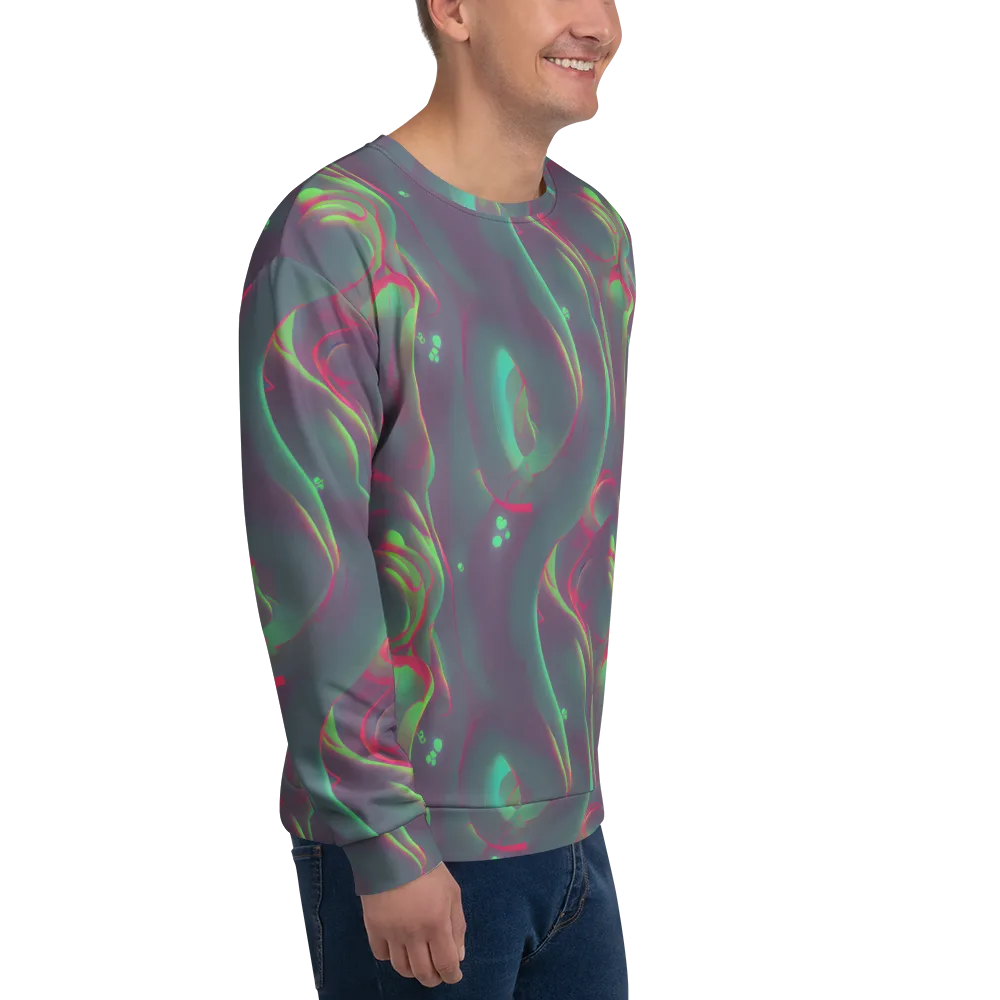 Neon Whisper on Sweatshirt — Right Front