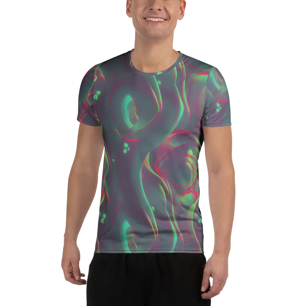 Neon Whisper on Men's Athletic T-Shirt — Front