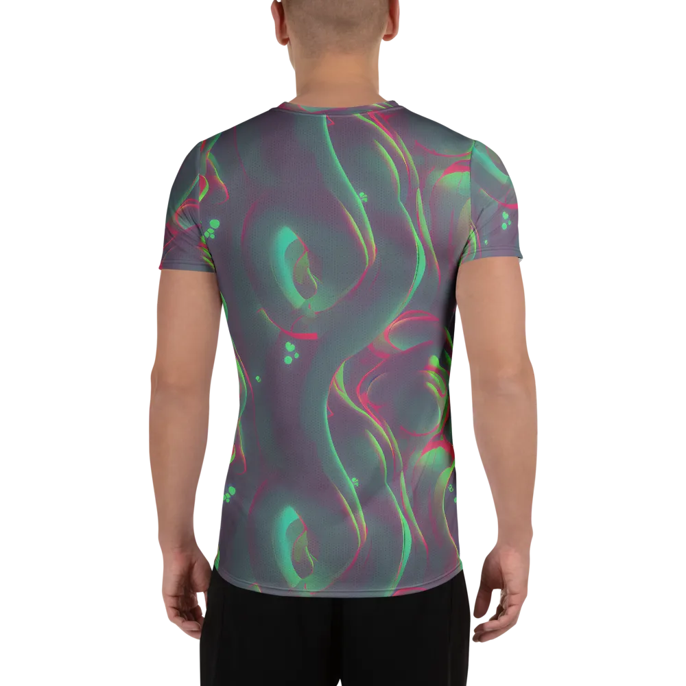 Neon Whisper on Men's Athletic T-Shirt — Back