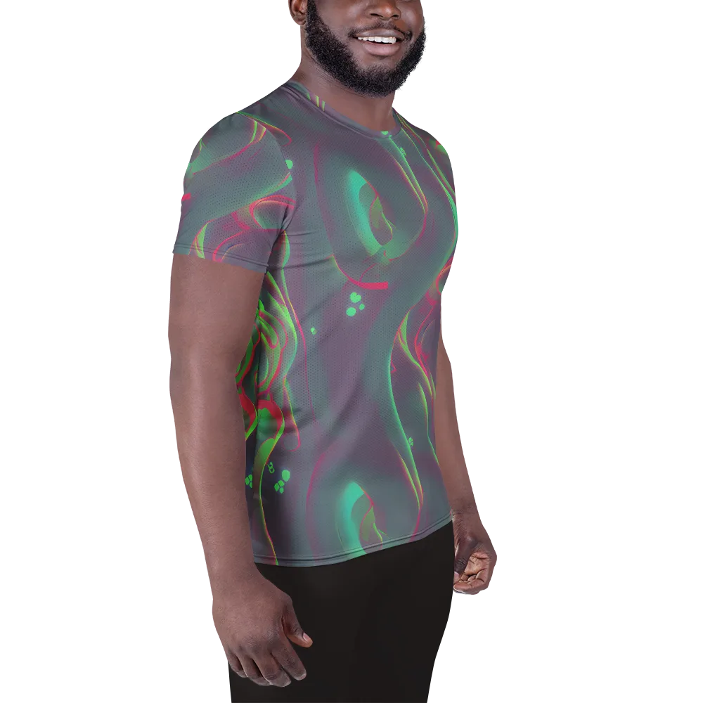 Neon Whisper on Men's Athletic T-Shirt — Right