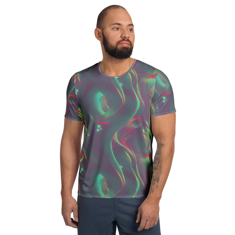 Neon Whisper on Men's Athletic T-Shirt — Front