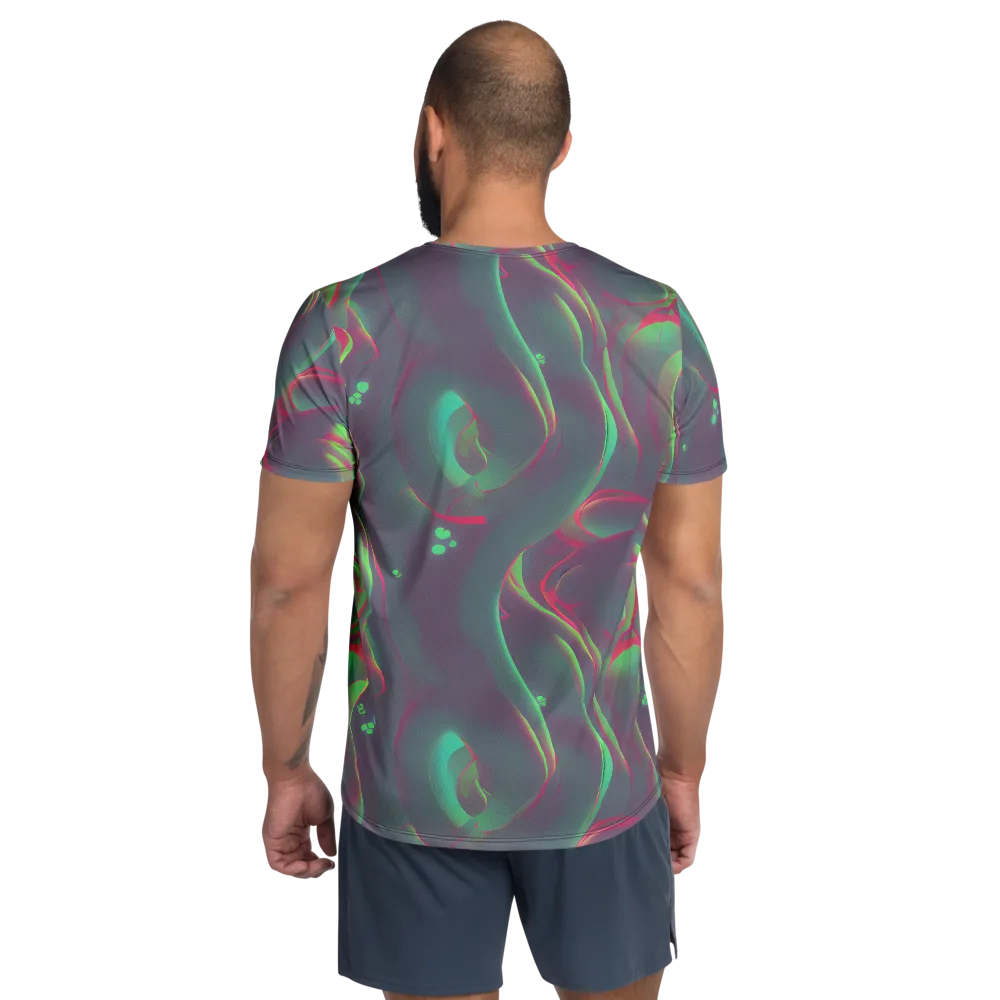 Neon Whisper on Men's Athletic T-Shirt — Back