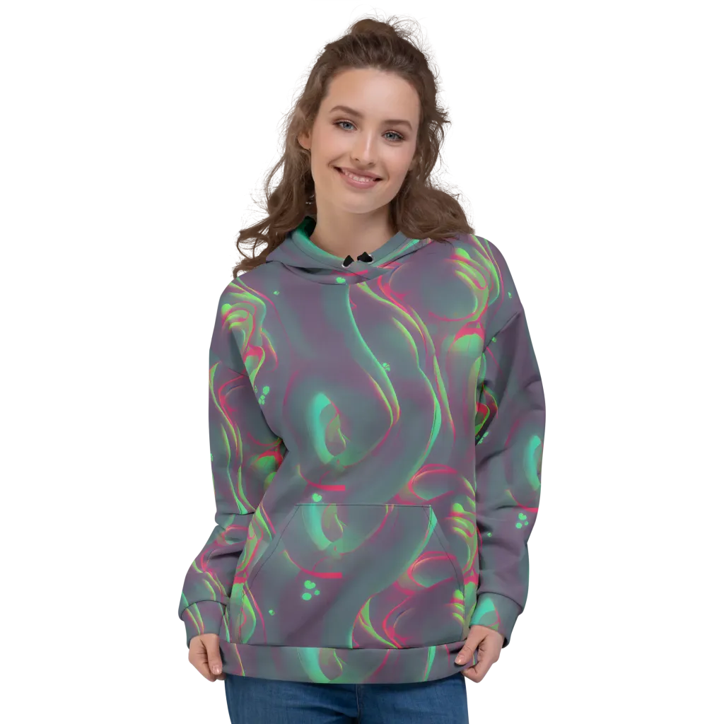 Neon Whisper on Hoodie — Front