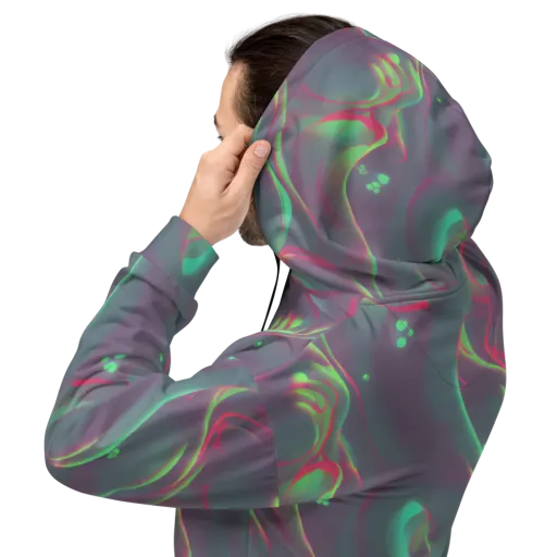 Neon Whisper on a Hoodie