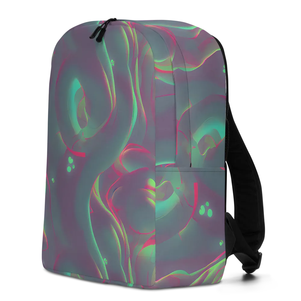 Neon Whisper on Minimalist Backpack — Left