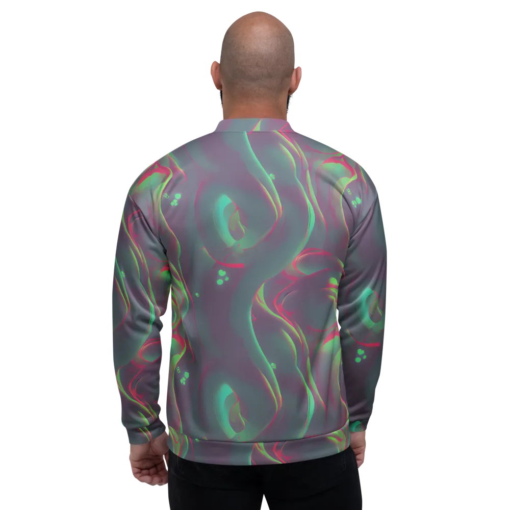 Neon Whisper on Bomber Jacket — Back