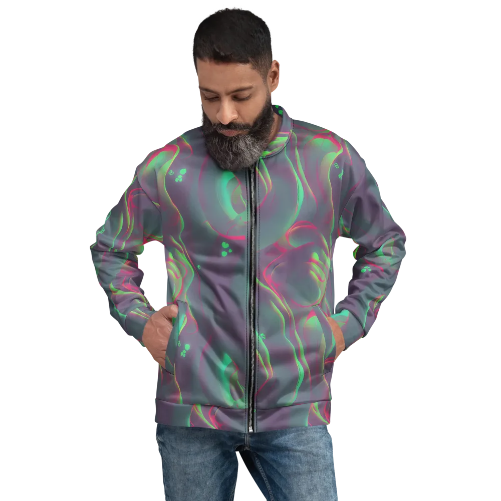 Neon Whisper on Bomber Jacket — Front