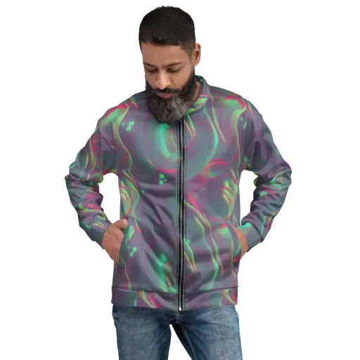 Neon Whisper on a Bomber Jacket