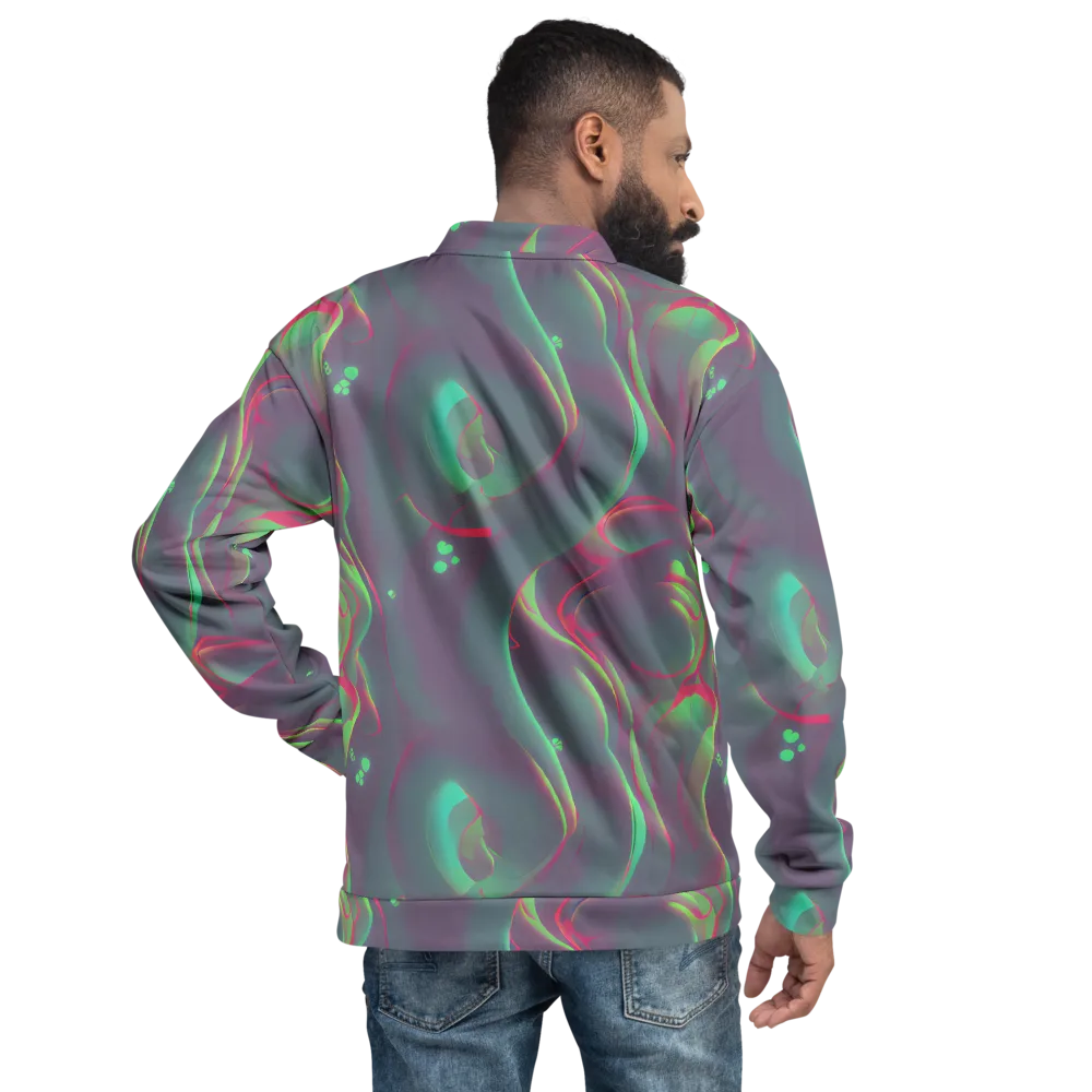 Neon Whisper on Bomber Jacket — Back