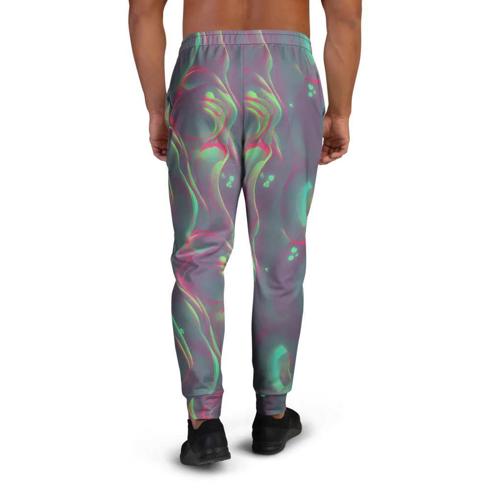 Neon Whisper on Men's Joggers — Back