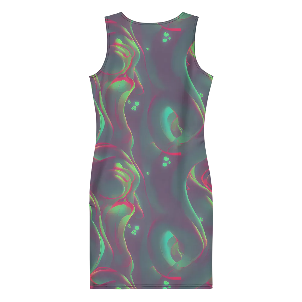 Neon Whisper on Bodycon Dress — Back