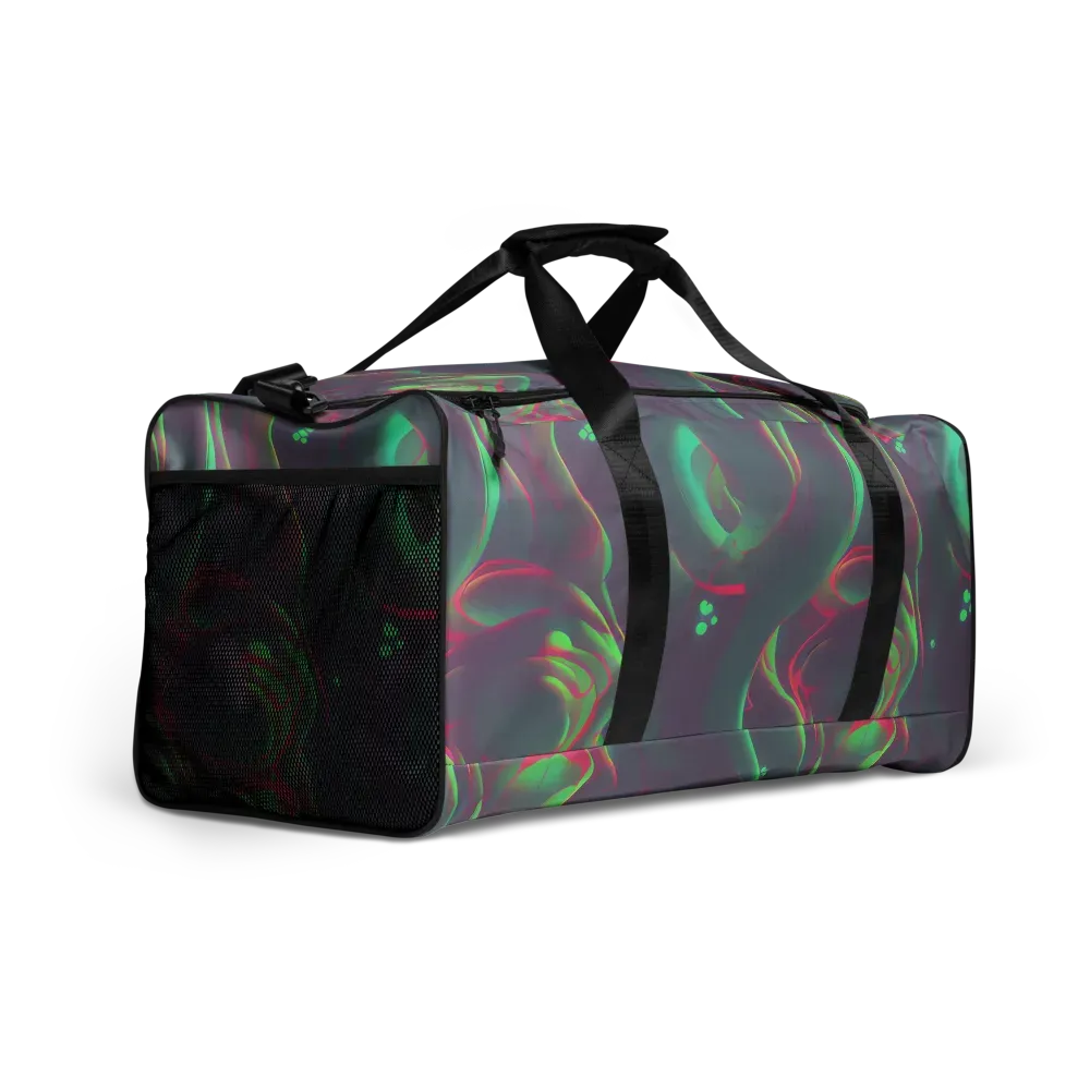 Neon Whisper on Duffle Bag — Right Front