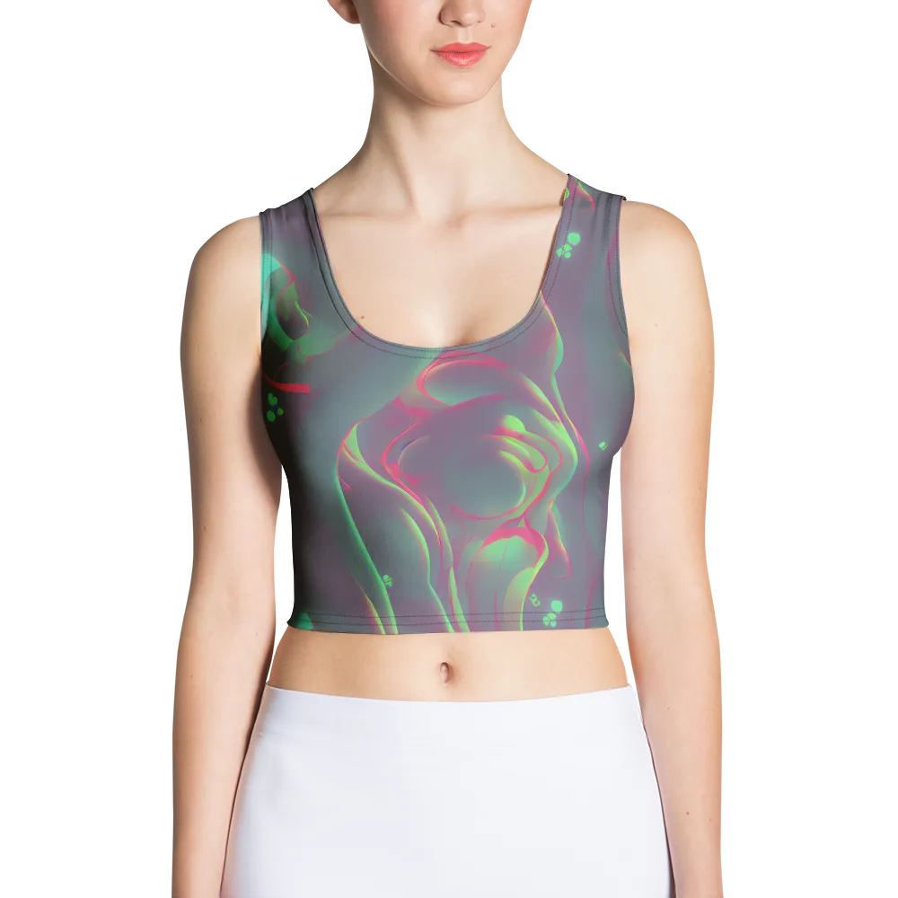Neon Whisper on Crop Top — Front