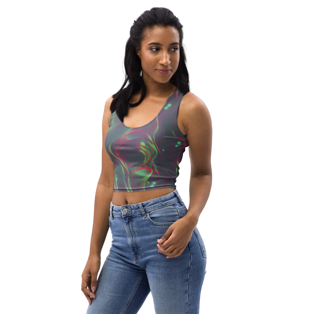 Neon Whisper on Crop Top — Left Front
