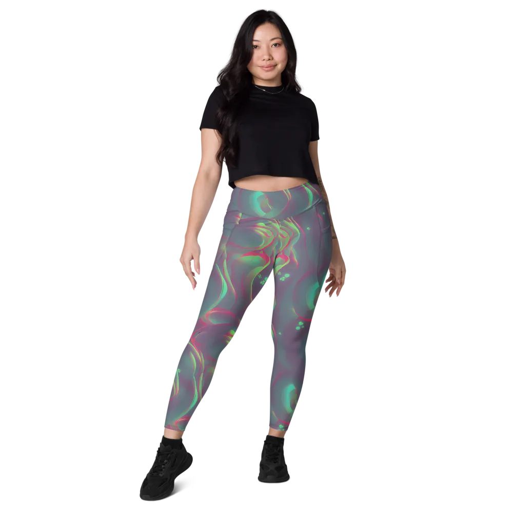 Neon Whisper on Leggings with Pockets — Front