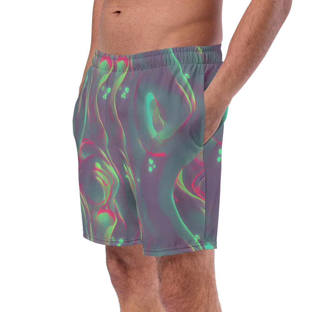 Neon Whisper on Swim Trunks — Left Front