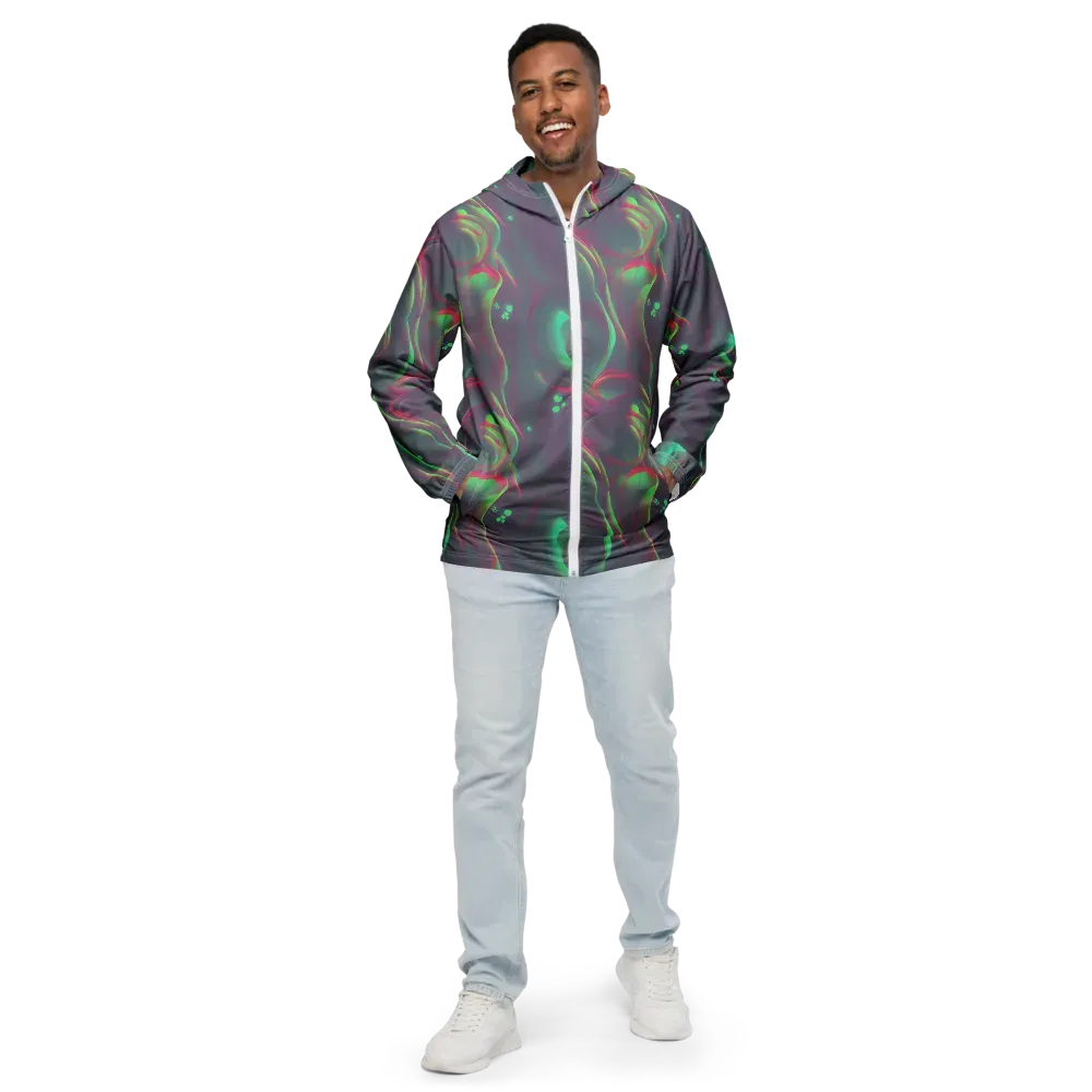 Neon Whisper on Men's Windbreaker — Front