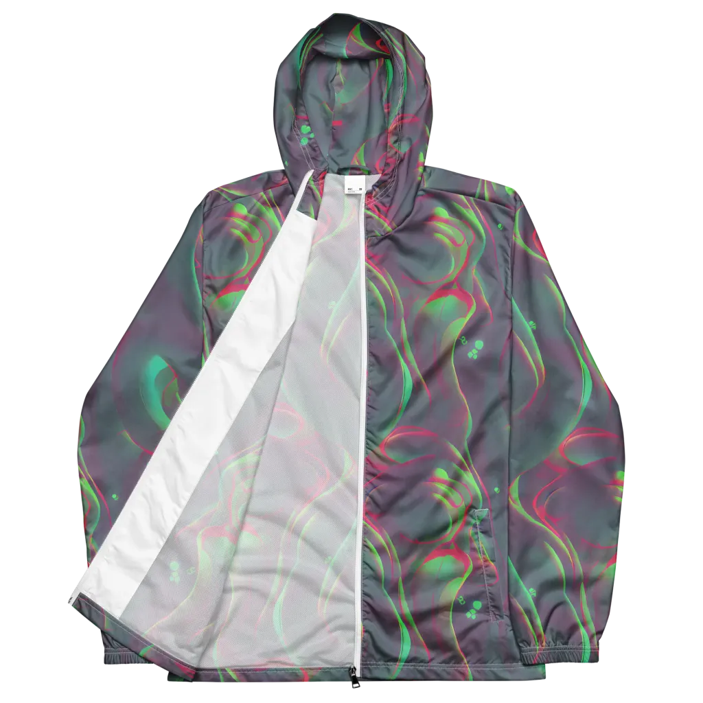 Neon Whisper on Men's Windbreaker — Front