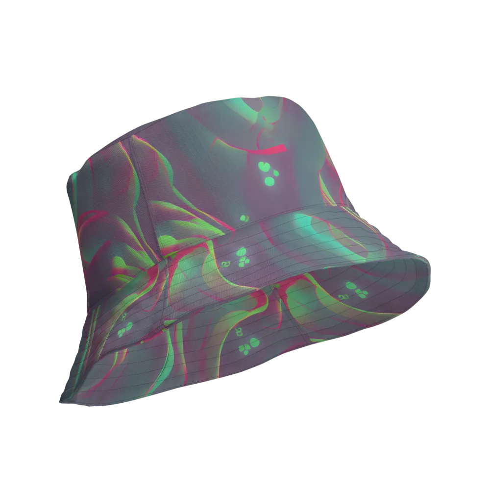 Neon Whisper on Reversible Bucket Hat — Product details Outside