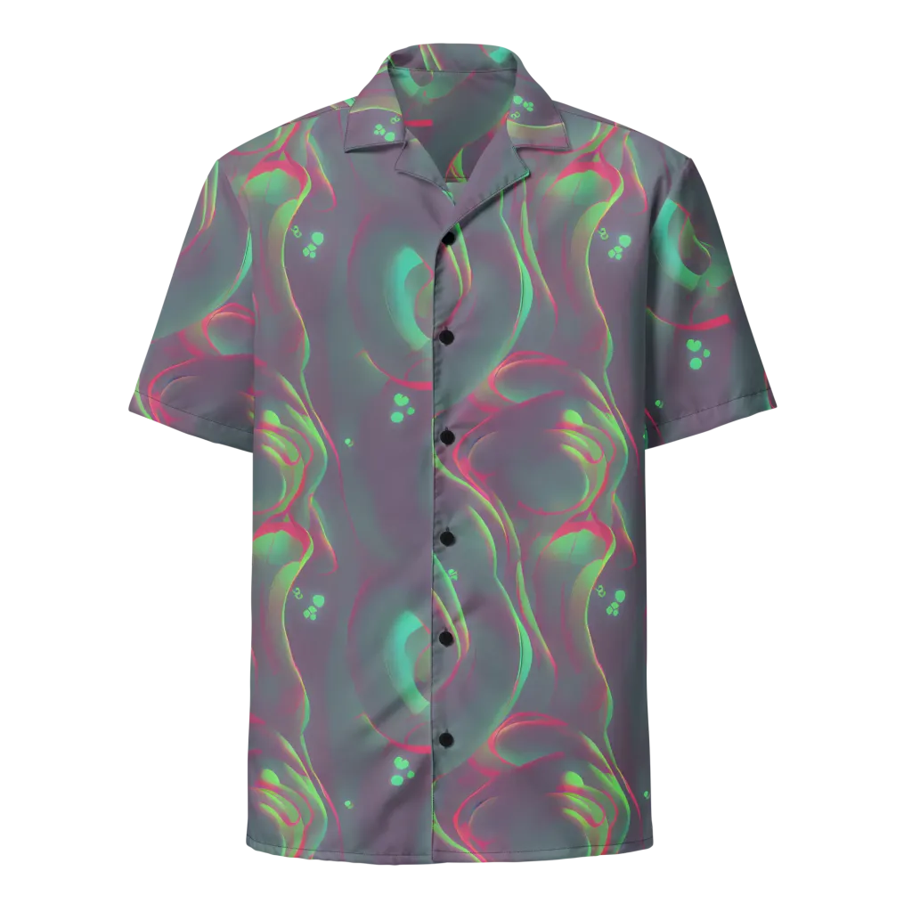Neon Whisper on Button Shirt — Front