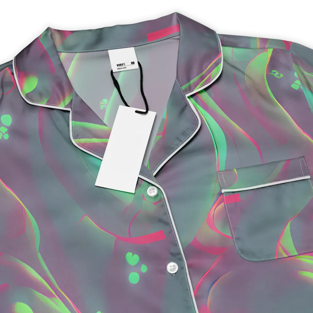 Neon Whisper on Women's Short Sleeve Pajama Top — Product details