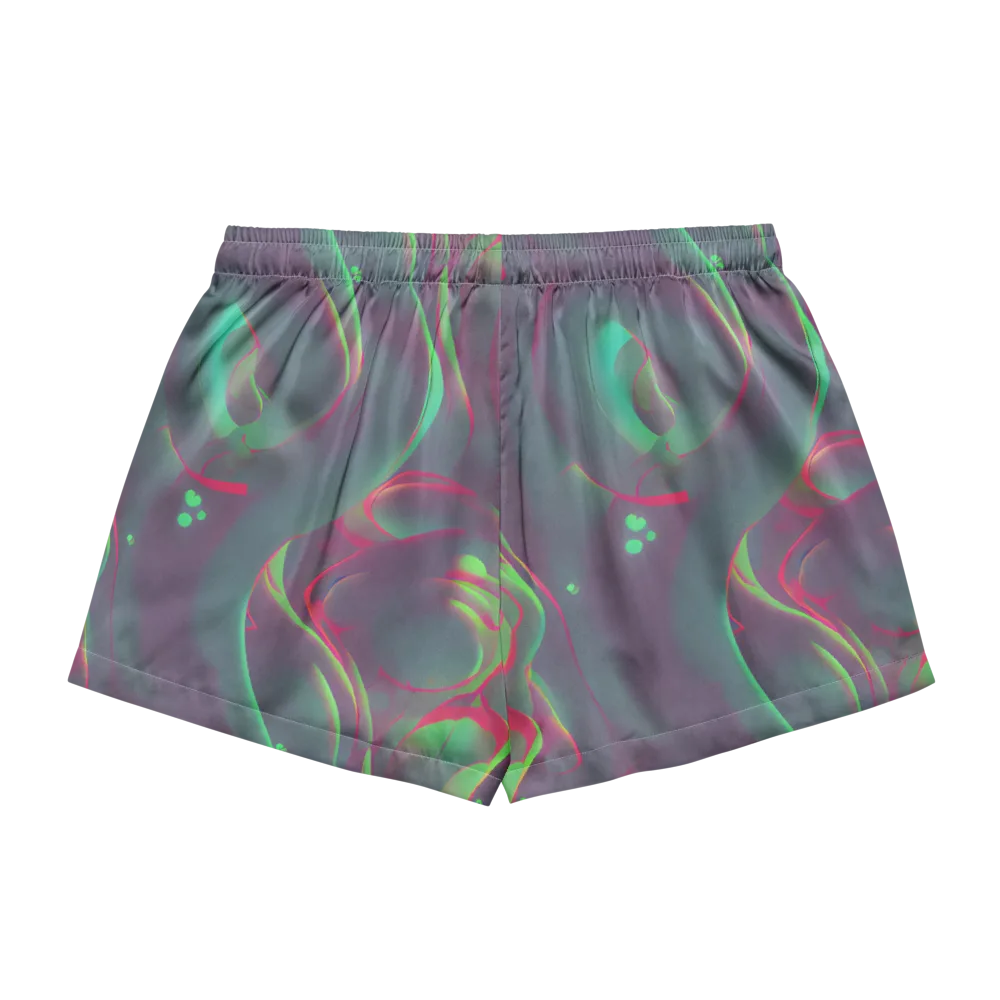 Neon Whisper on Women's Pajama Shorts — Back