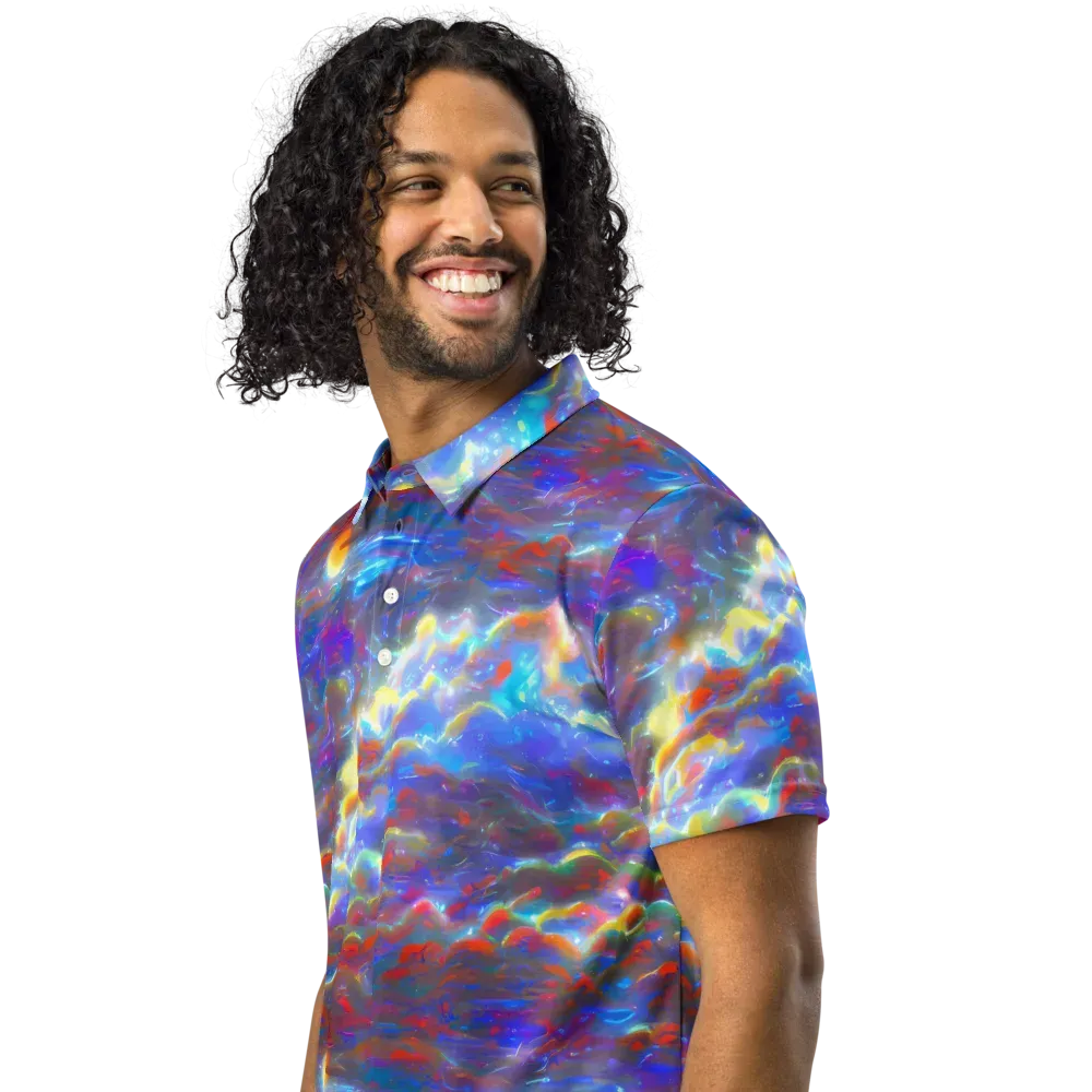 Orion Ripple on Men's Slim Fit Polo Shirt — Left Front