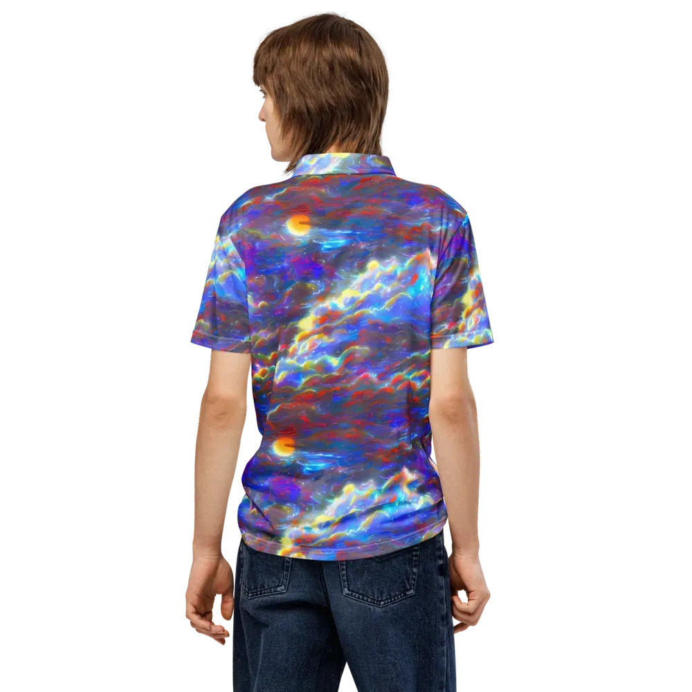 Orion Ripple on Men's Slim Fit Polo Shirt — Back