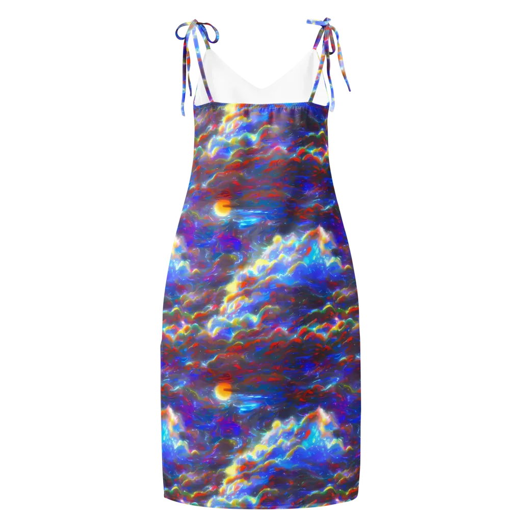 Orion Ripple on Slip Dress — Back