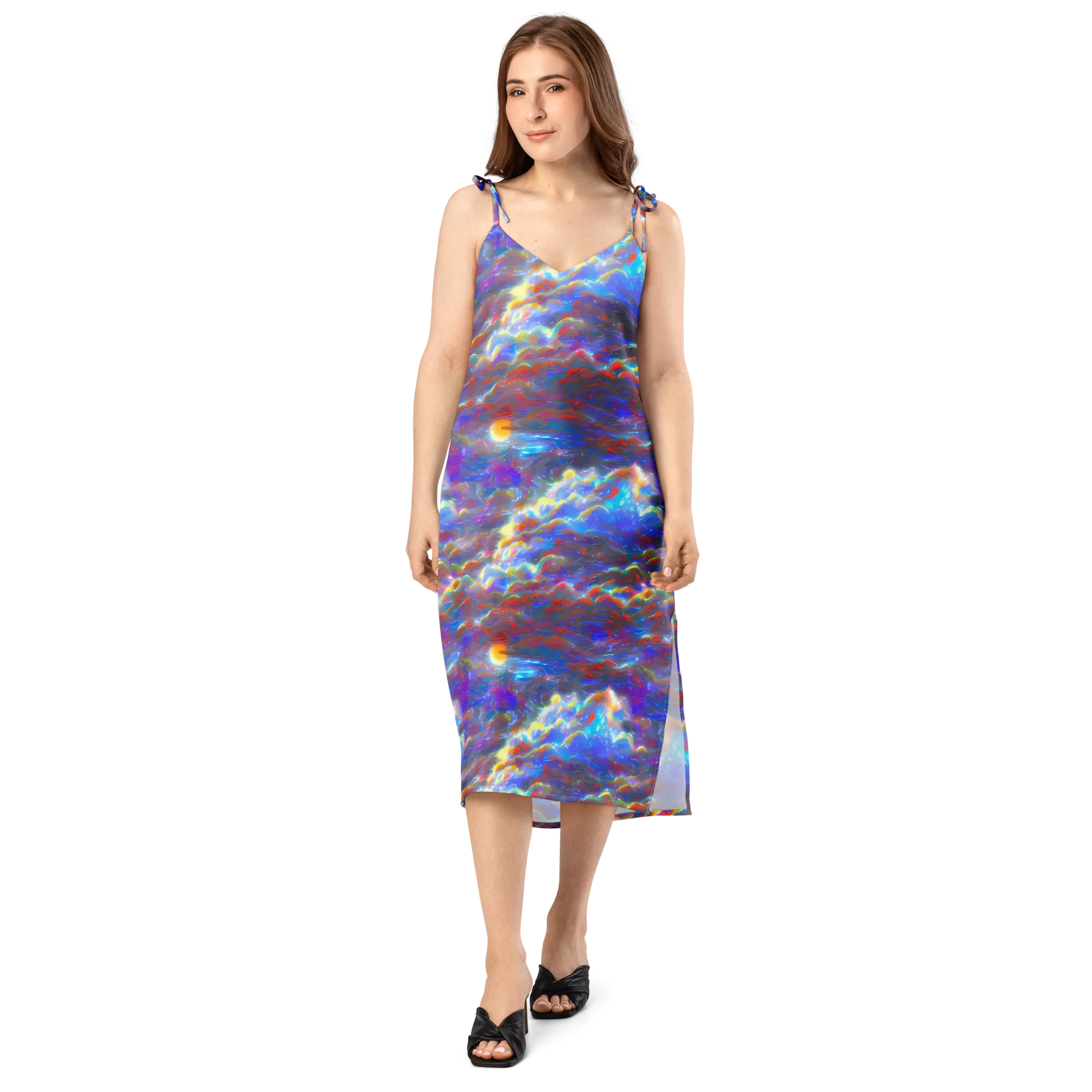 Orion Ripple on Slip Dress — Front