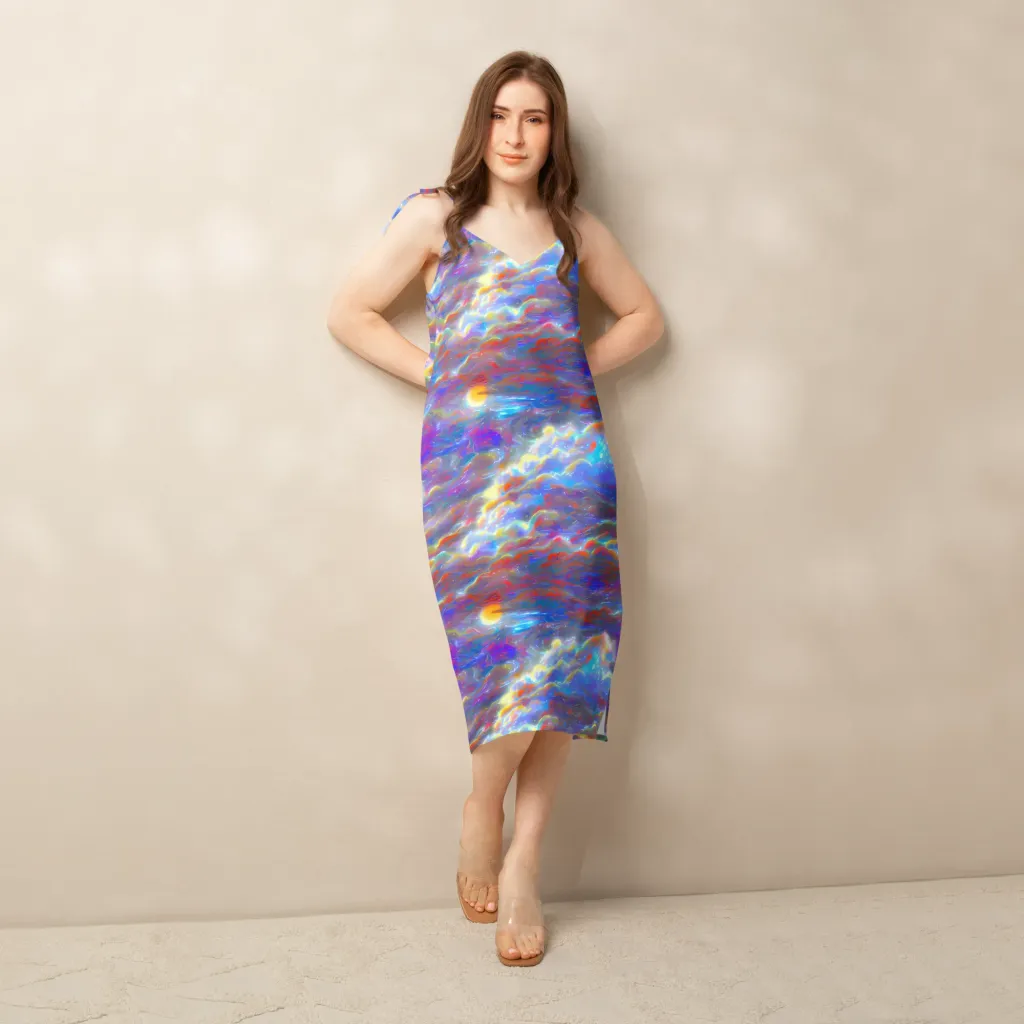 Orion Ripple on Slip Dress — Front
