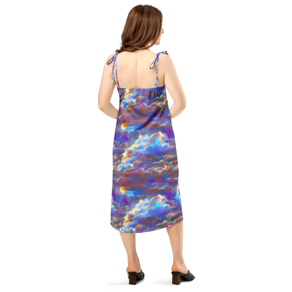 Orion Ripple on Slip Dress — Back