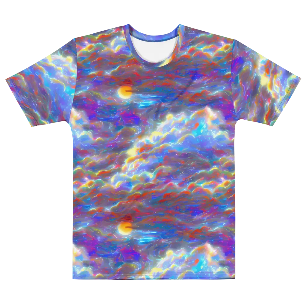 Orion Ripple on Men's Cotton Crew Neck T-Shirt — Front