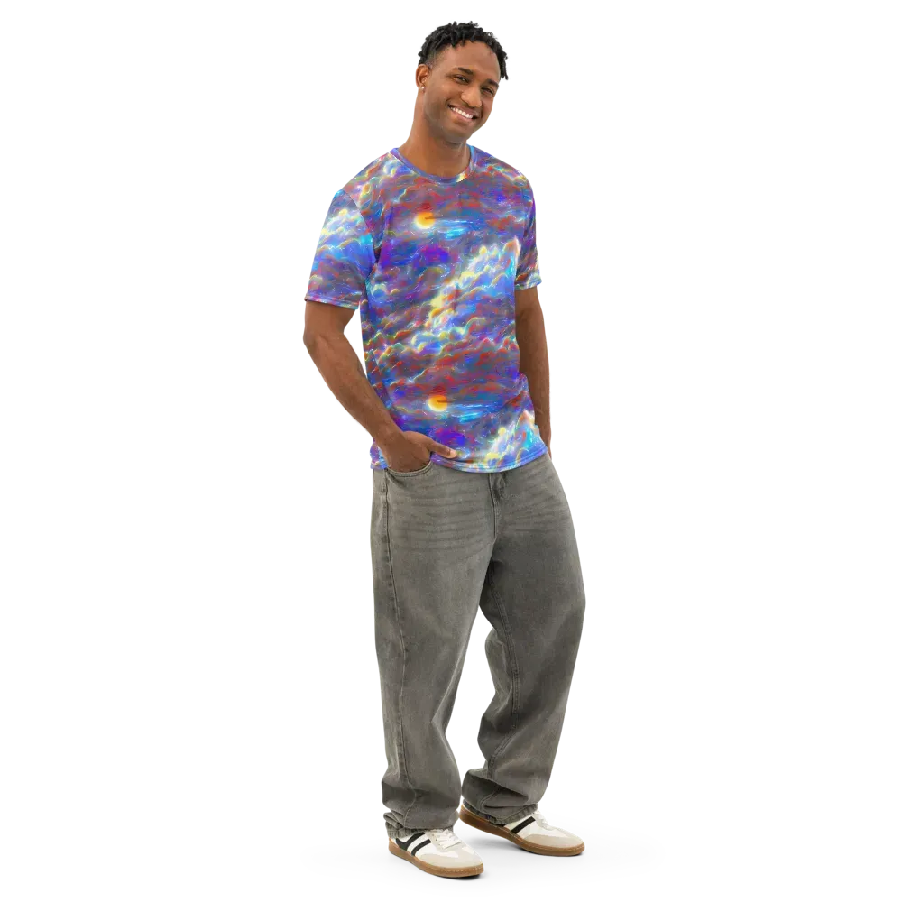 Orion Ripple on Men's Cotton Crew Neck T-Shirt — Right Front