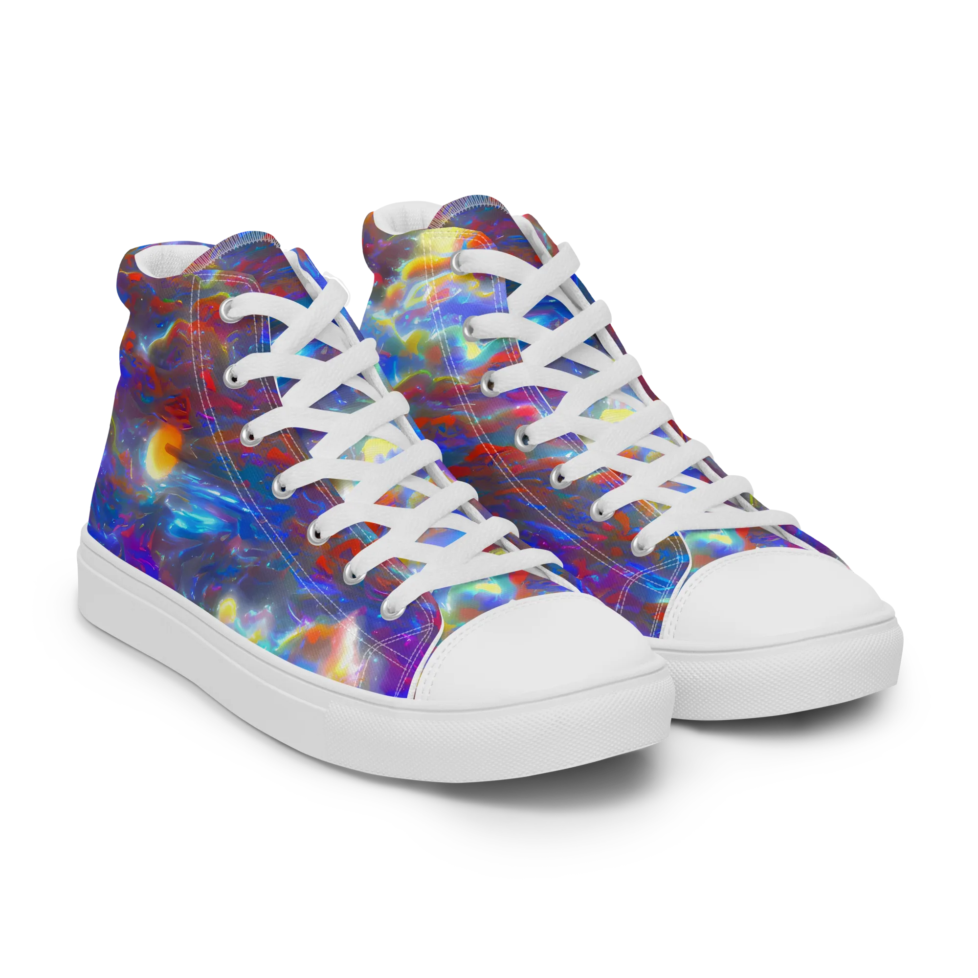 Orion Ripple on Men's High Top Canvas Shoes — Right Front