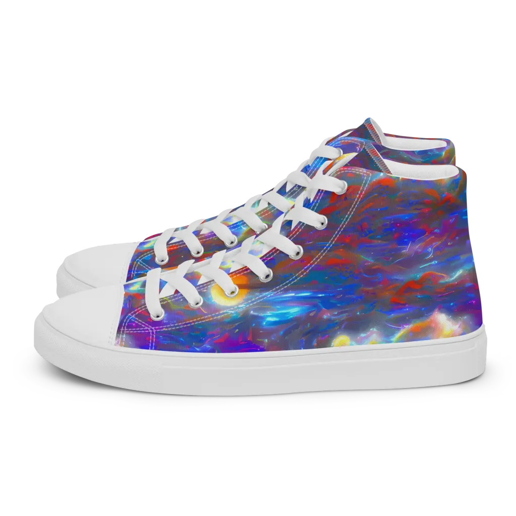 Orion Ripple on Men's High Top Canvas Shoes — Left