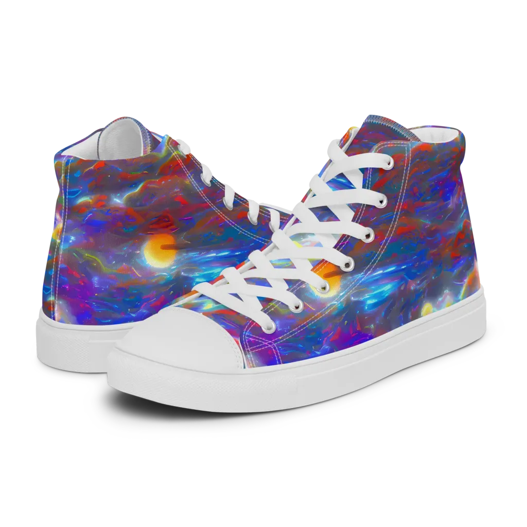 Orion Ripple on Men's High Top Canvas Shoes — Left