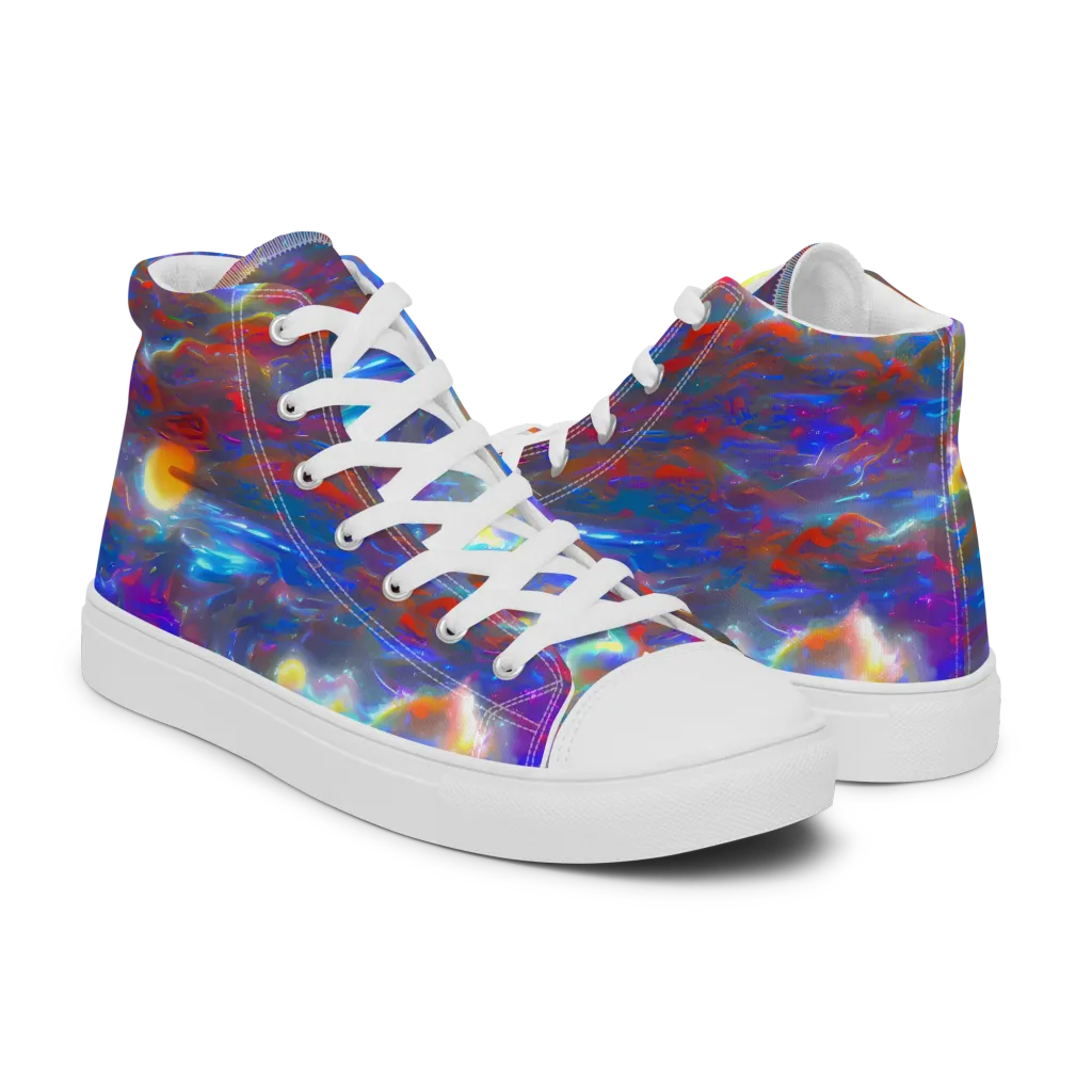 Orion Ripple on Men's High Top Canvas Shoes — Right