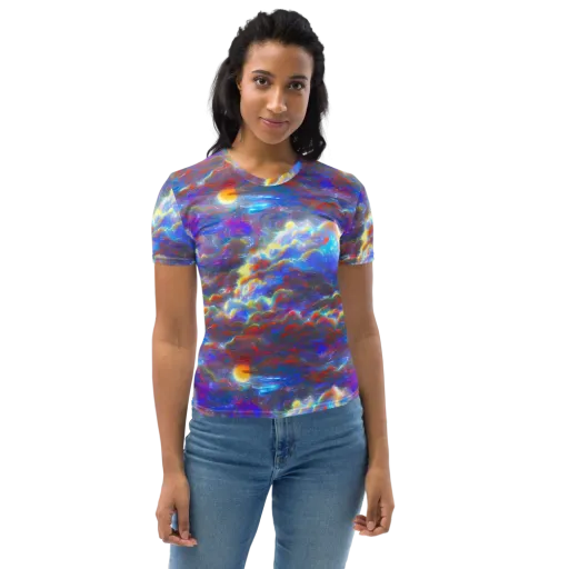 Orion Ripple on a Women's Crew Neck T-Shirt