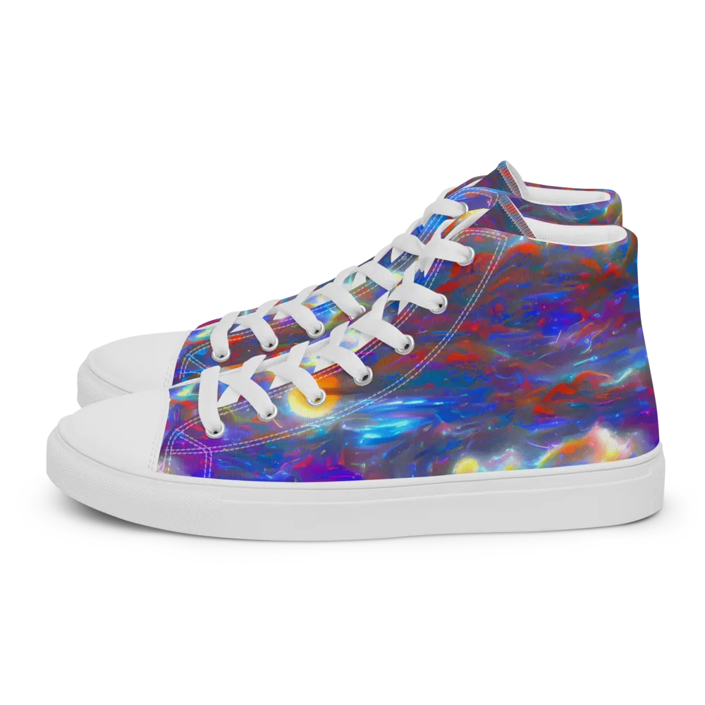 Orion Ripple on Women's High Top Canvas Shoes — Left