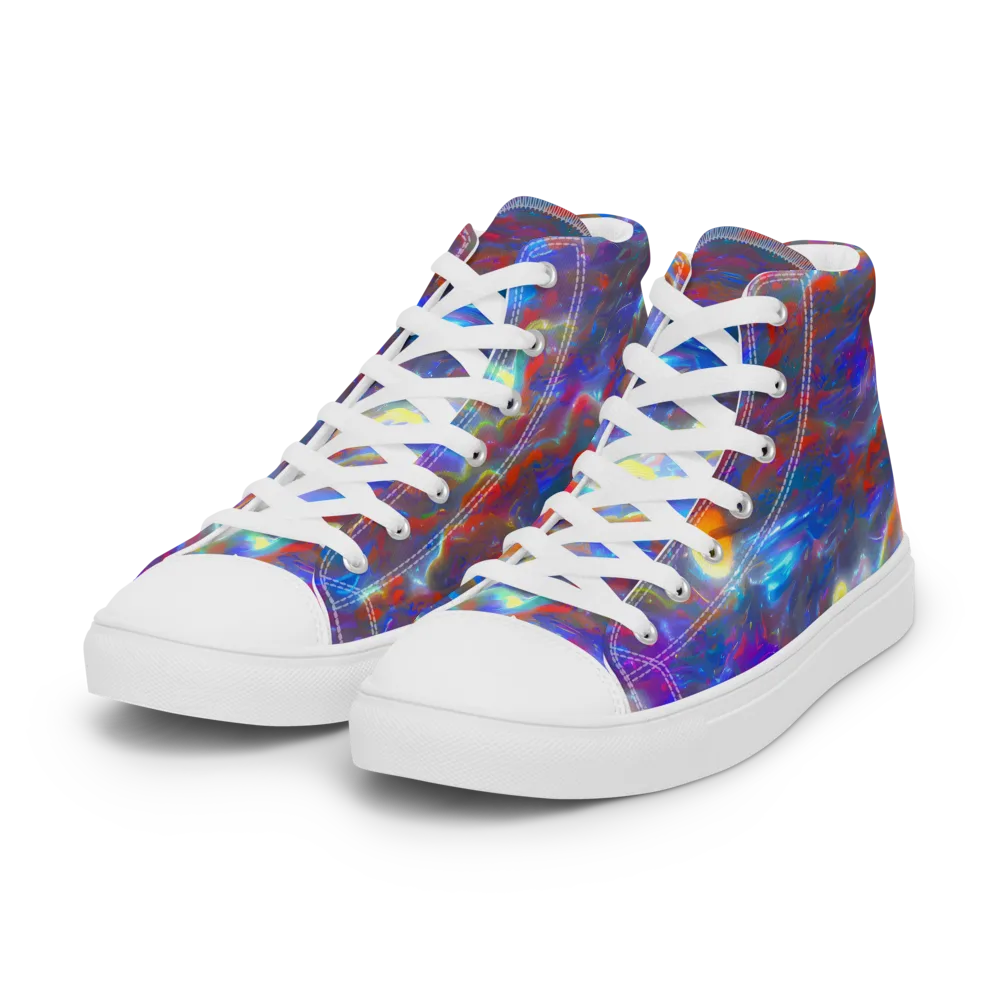 Orion Ripple on Women's High Top Canvas Shoes — Left Front