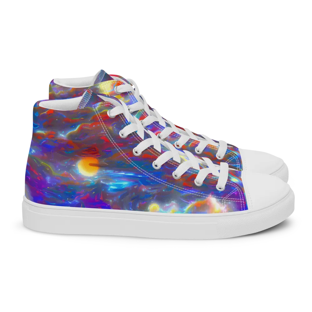 Orion Ripple on Women's High Top Canvas Shoes — Right