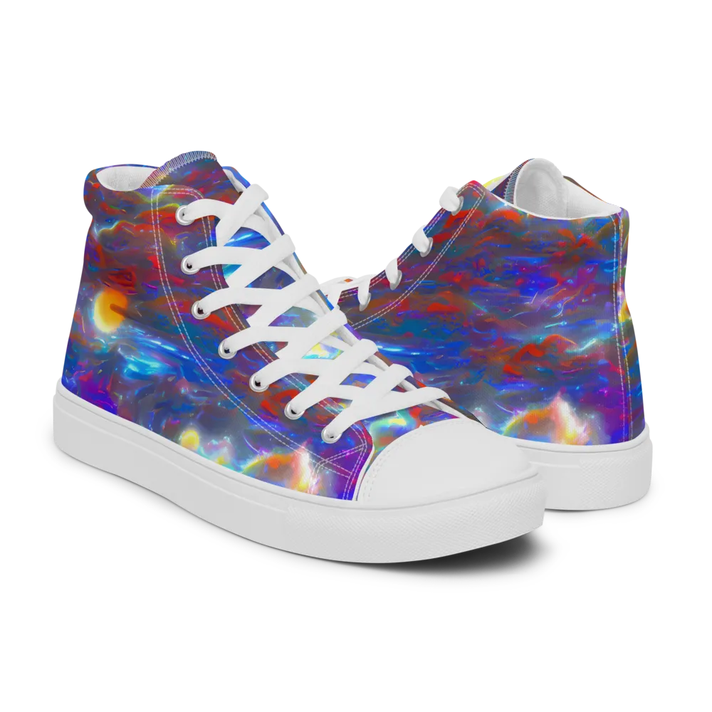 Orion Ripple on Women's High Top Canvas Shoes — Right