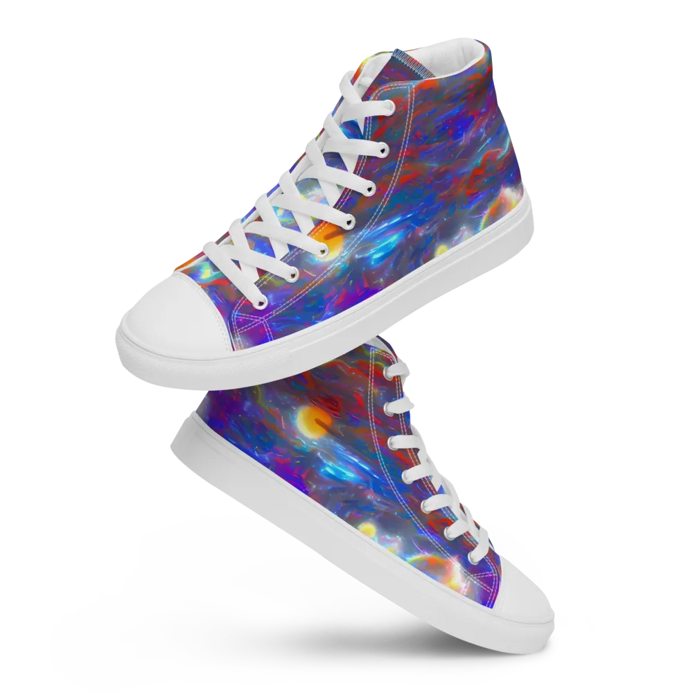 Orion Ripple on Women's High Top Canvas Shoes — Front
