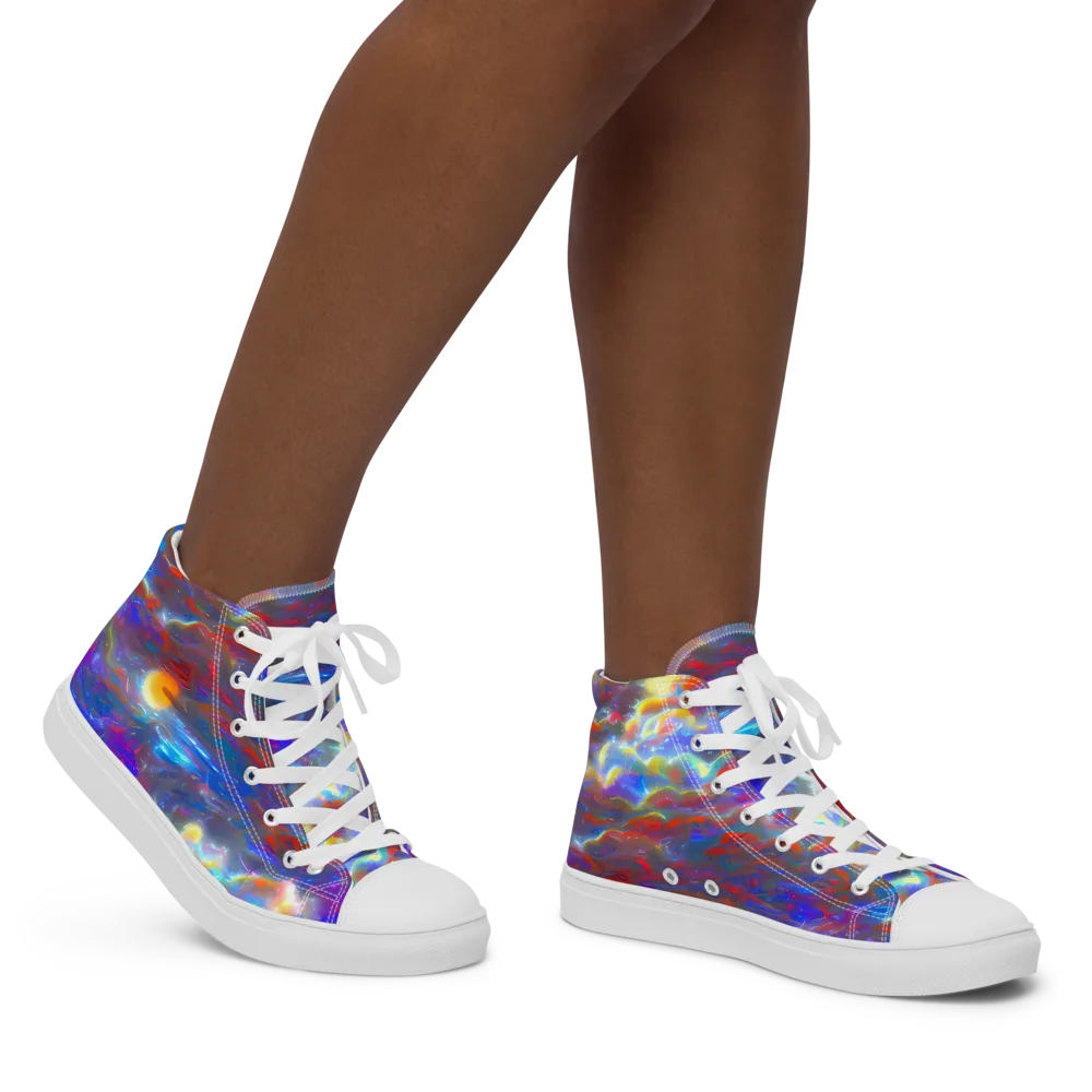 Orion Ripple on Women's High Top Canvas Shoes — Right
