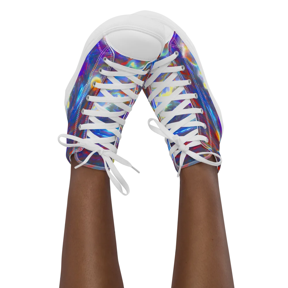 Orion Ripple on Women's High Top Canvas Shoes — Front