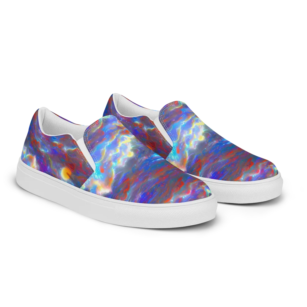 Orion Ripple on Men's Slip-On Canvas Shoes — Right Front