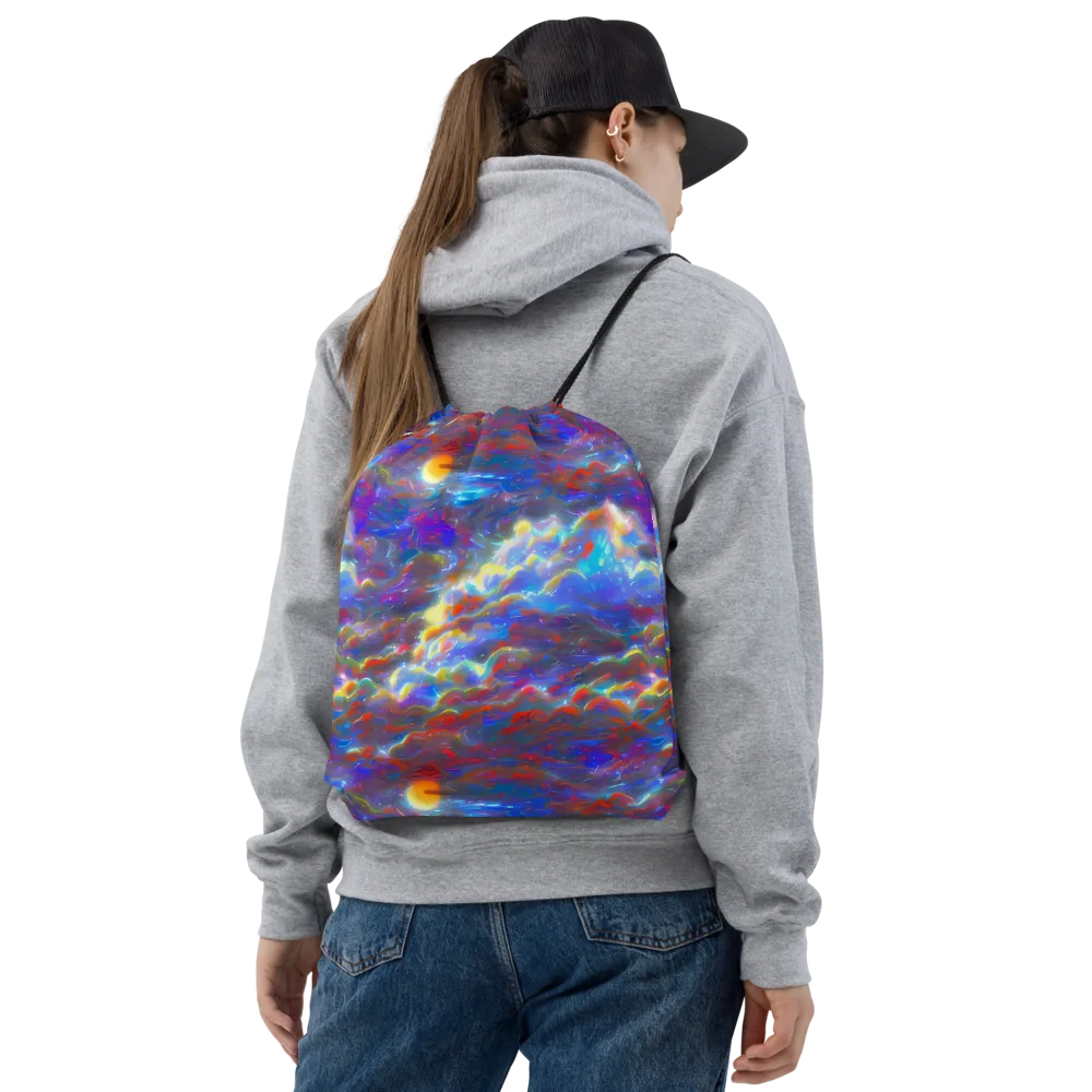 Orion Ripple on Drawstring Bag — Front