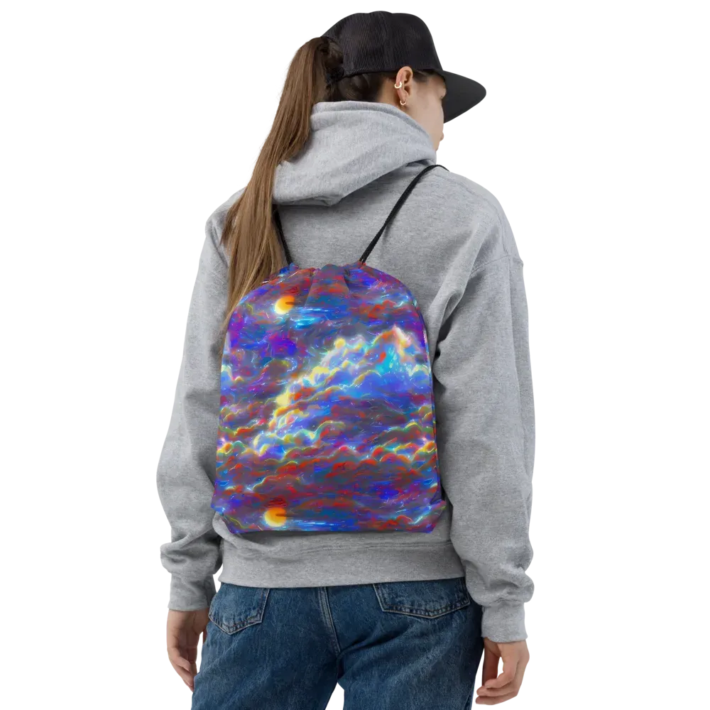 Orion Ripple on Drawstring Bag — Front