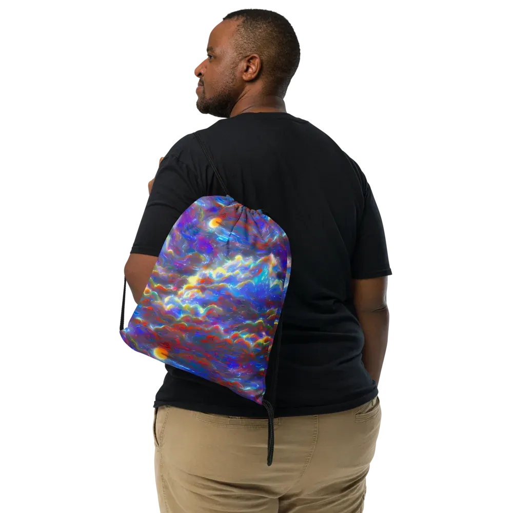 Orion Ripple on Drawstring Bag — Front